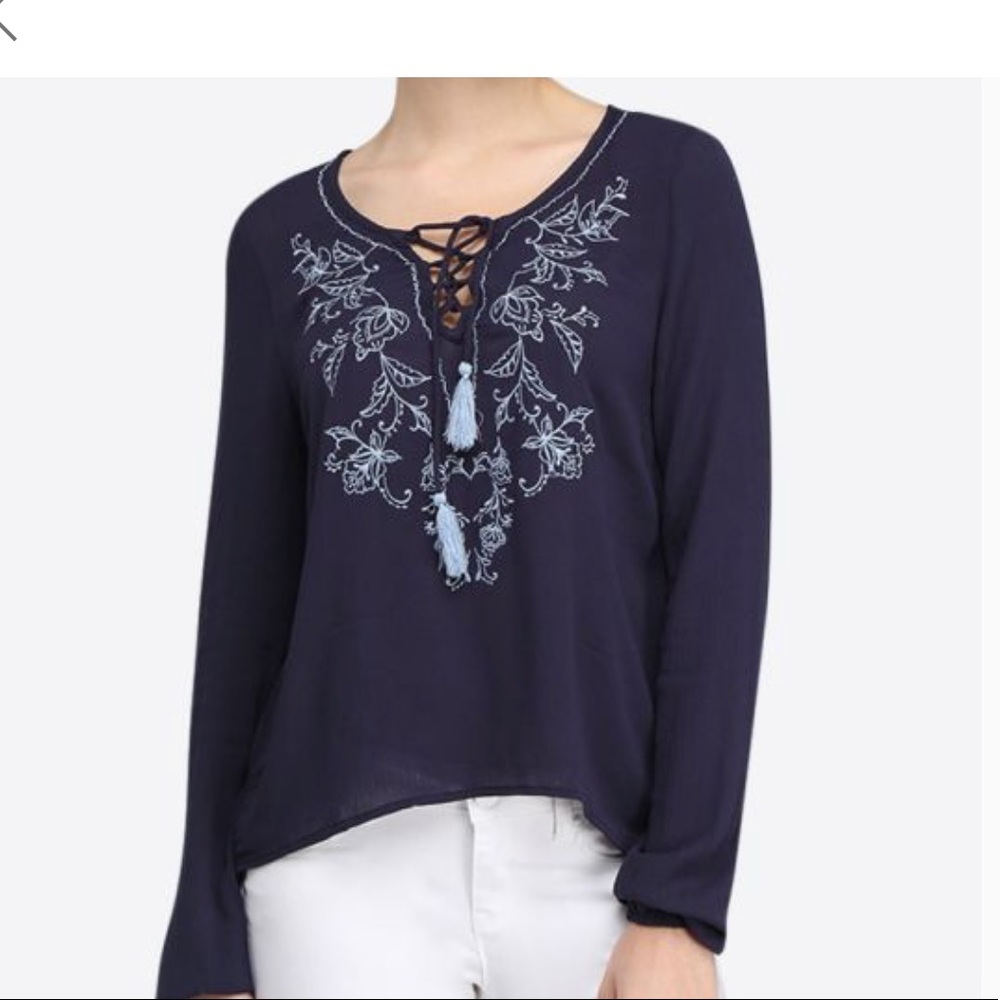 AEROPOSTALE PHEASANT TOP NAVY